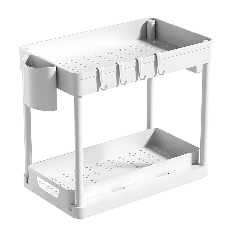 Decora™ 2-Tier Organizer with Pull-Out Baskets and Hooks